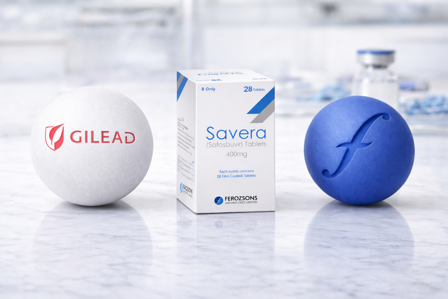 Hepatitis C treatment representation.